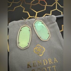 Kendra Scott Danielle Gold Statement Earrings in Dichroic Glass